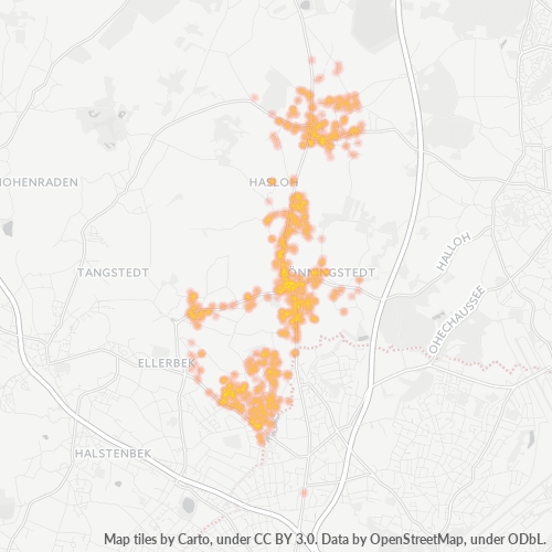 Heatmap für plz 25474