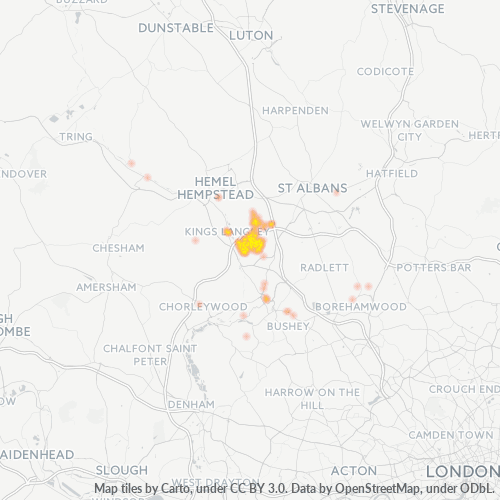WD5 Business Density Heatmap