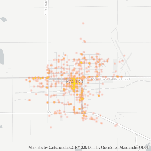 57042 Business Density Heatmap