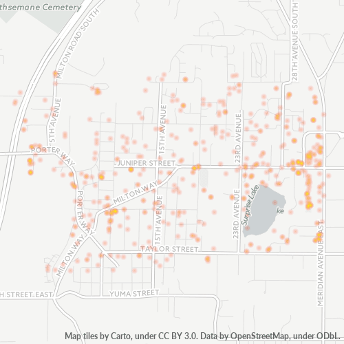 98354 Business Density Heatmap