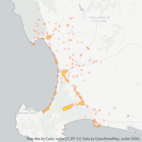 Mappa di calore per cap 58015