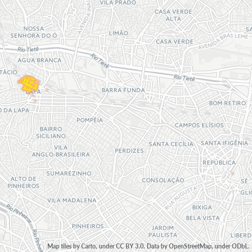 05074-000 Mapa de calor de densidad empresarial