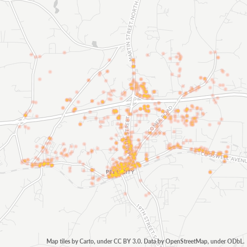 35125 Business Density Heatmap