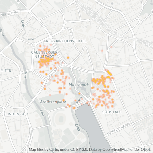 Heatmap für plz 30169