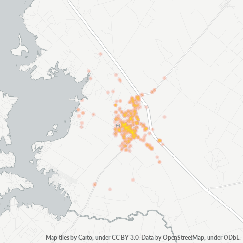 78368 Business Density Heatmap