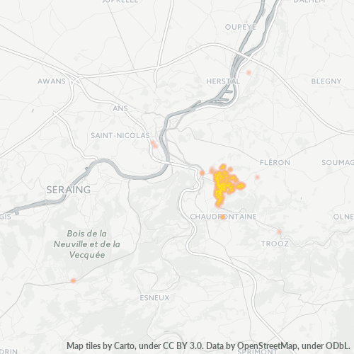 Heatmap voor postcode 4051