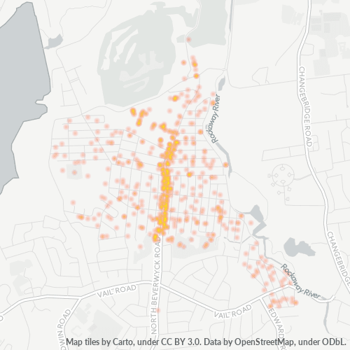 07034 Business Density Heatmap