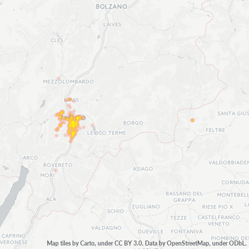 Mappa di calore per cap 38123