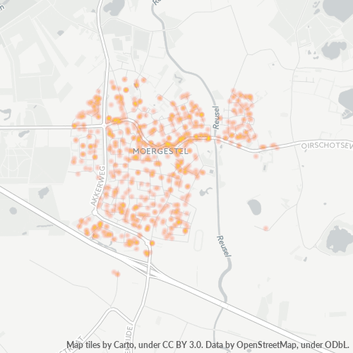 Heatmap voor postcode 5066
