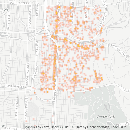 64130 Business Density Heatmap