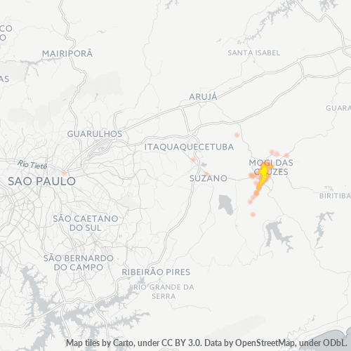 08730-000 Mapa de calor de densidad empresarial