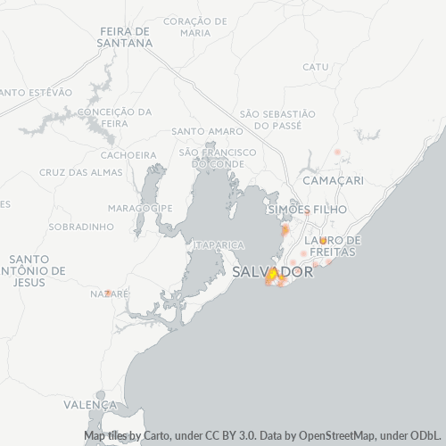 40050-000 Mapa de calor de densidad empresarial