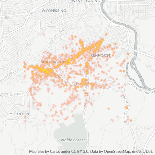 19607 Business Density Heatmap