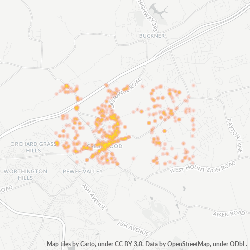 40014 Business Density Heatmap