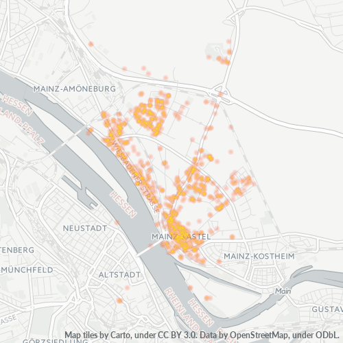 Heatmap für plz 55252