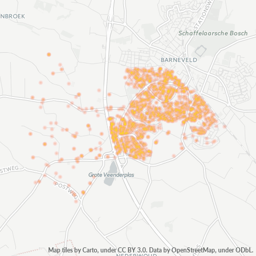 Heatmap voor postcode 3772