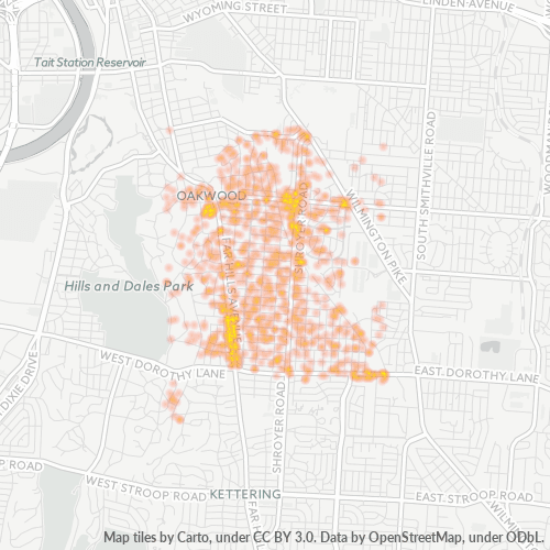 45419 Business Density Heatmap