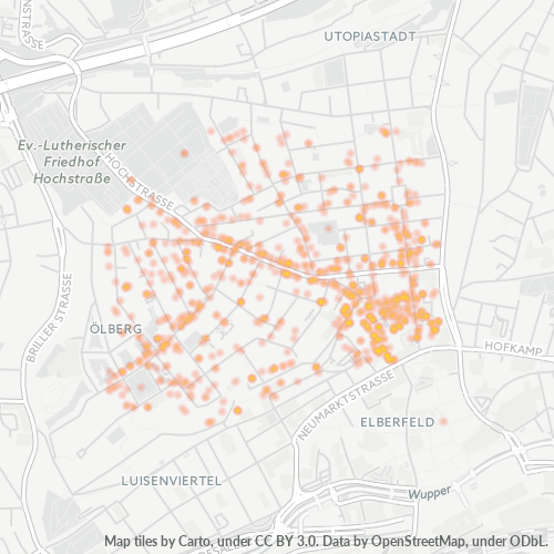 Heatmap für plz 42105