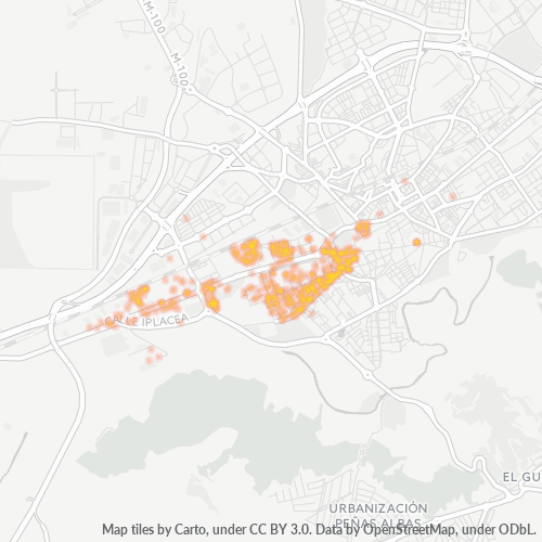28802 Mapa de calor de densidad empresarial