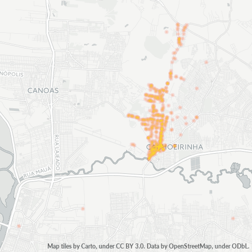 94930-000 Mapa de calor de densidad empresarial