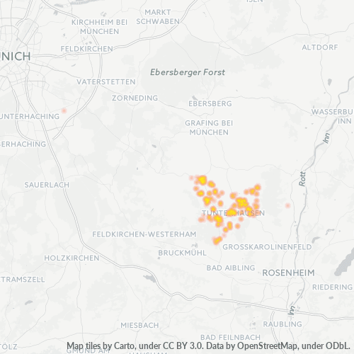 Heatmap für plz 83104