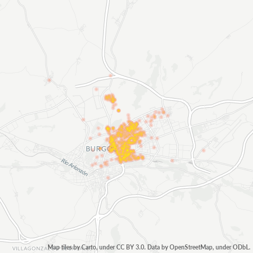Mapa de calor para código postal 09006