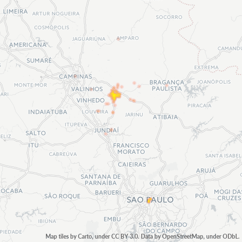 13250-000 Heatmap de Densidade da Empresa
