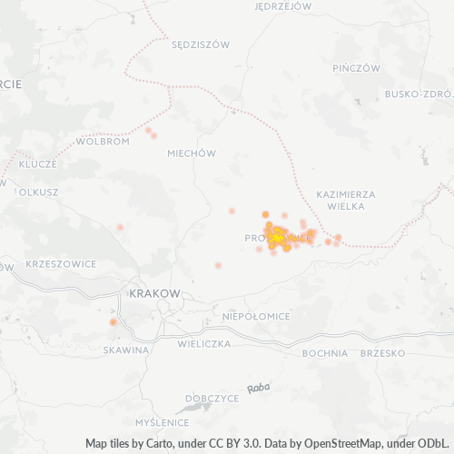 32-100 Mapa intensywności działalności gospodarczej