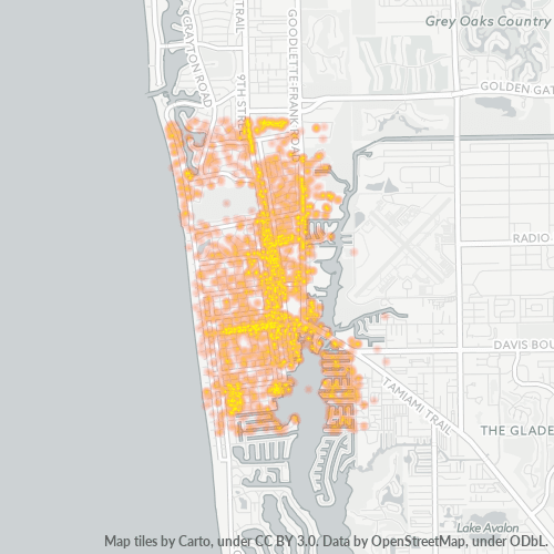 34102 Business Density Heatmap