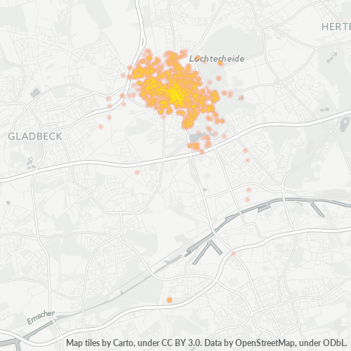 45894 Standortdichte-Heatmap