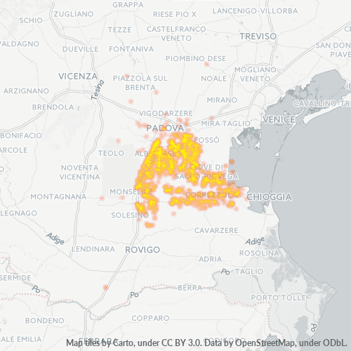 Mappa di calore per cap 35020