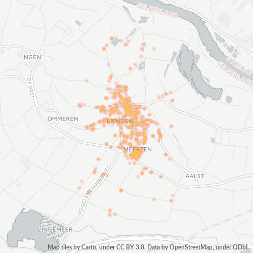 Heatmap voor postcode 4033