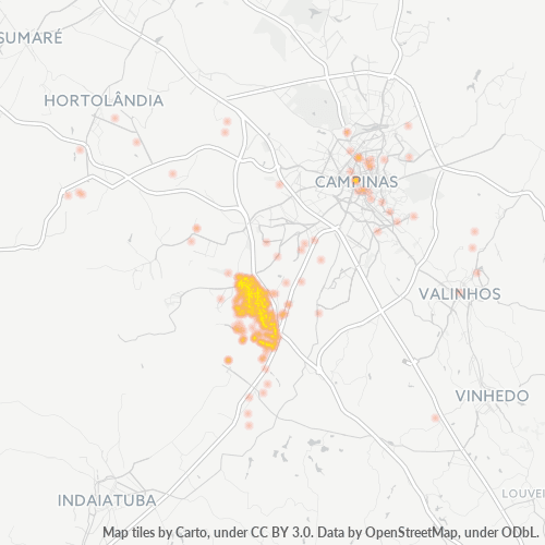 13054-000 Heatmap de Densidade da Empresa
