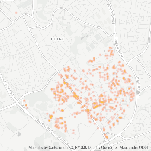 Heatmap voor postcode 6418