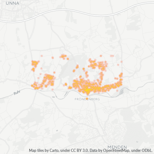 58730 Standortdichte-Heatmap