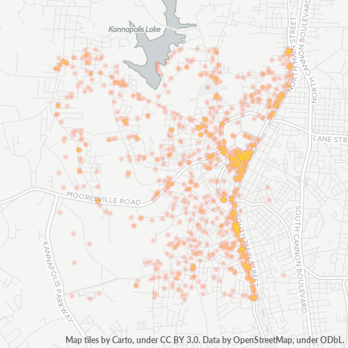 28081 Business Density Heatmap