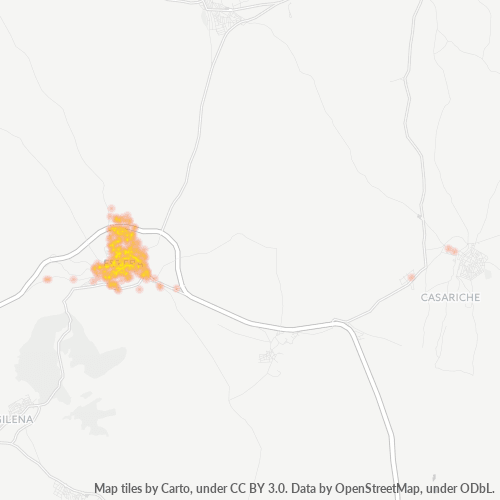 Mapa de calor para código postal 41560