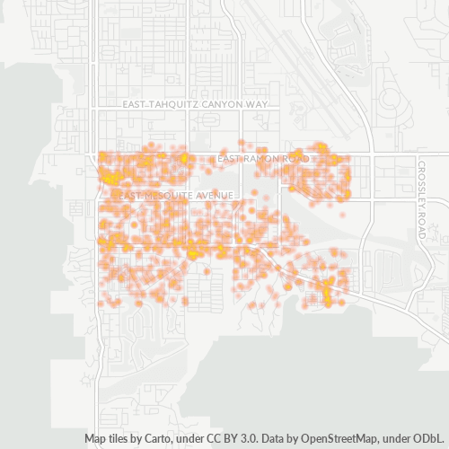 92264 Business Density Heatmap