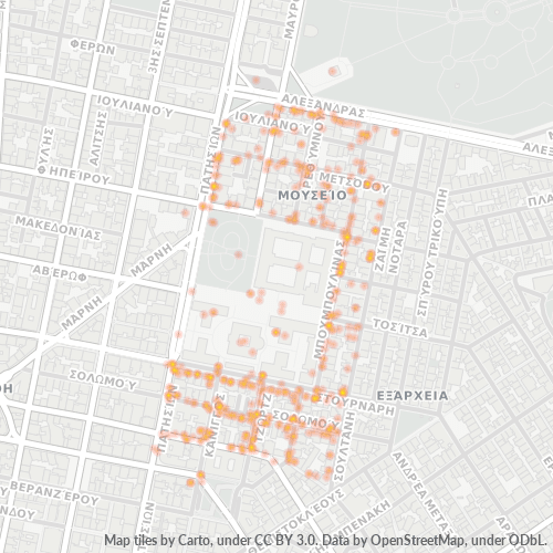106 82 Χάρτης θερμότητας πυκνότητας επιχείρησης