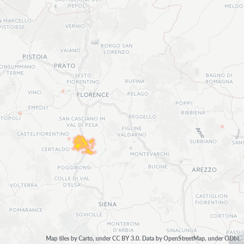 Mappa di calore per cap 50028