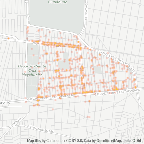 09290 Mapa de calor de densidad empresarial