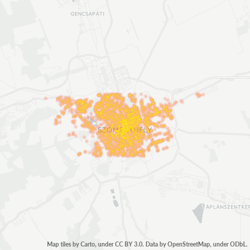 9700 Vállalati sűrűségi térkép
