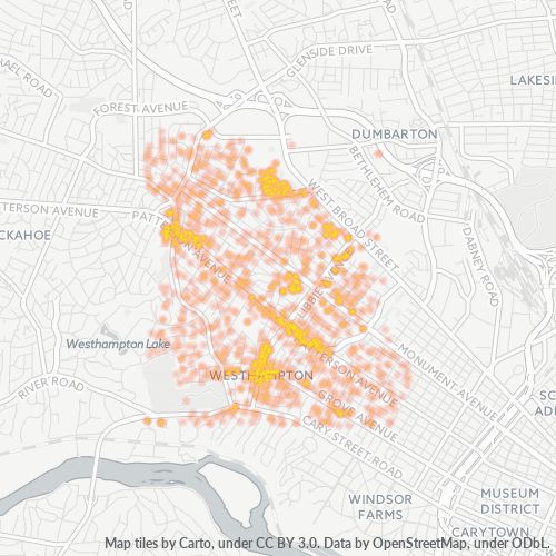 23226 Business Density Heatmap