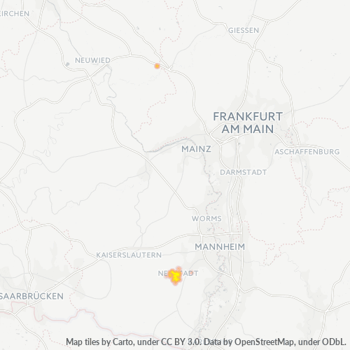 67434 Standortdichte-Heatmap