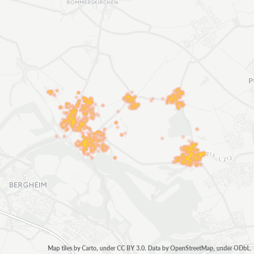 Heatmap für plz 50129