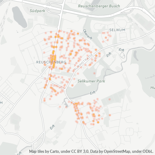 Heatmap für plz 41466