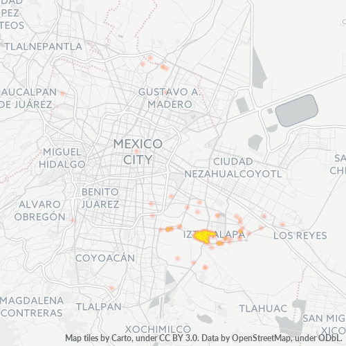 09260 Mapa de calor de densidad empresarial