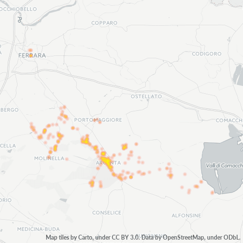 Mappa di calore per cap 44011
