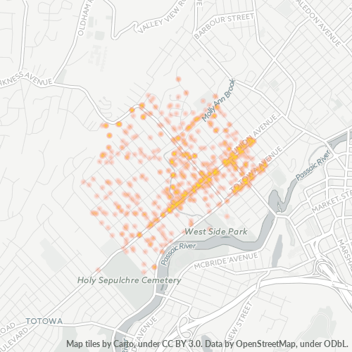 07502 Business Density Heatmap