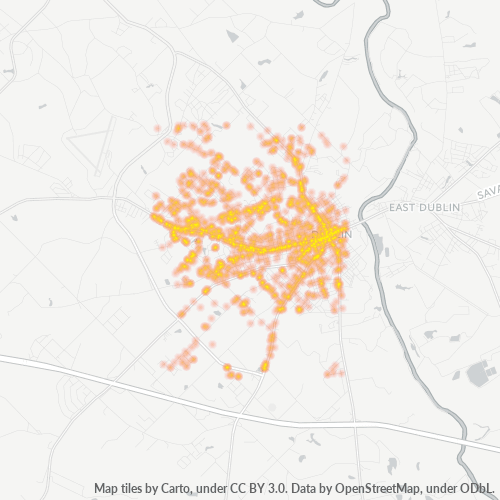 31021 Business Density Heatmap